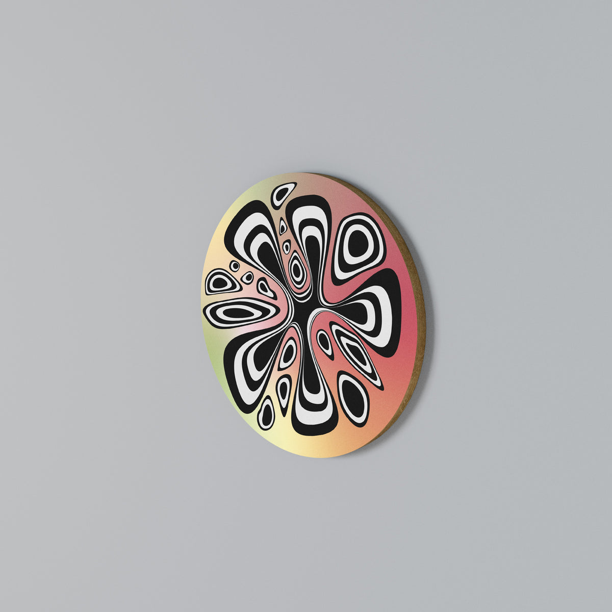 ILLUSIONARY SPLASH Arte de pared redondo
