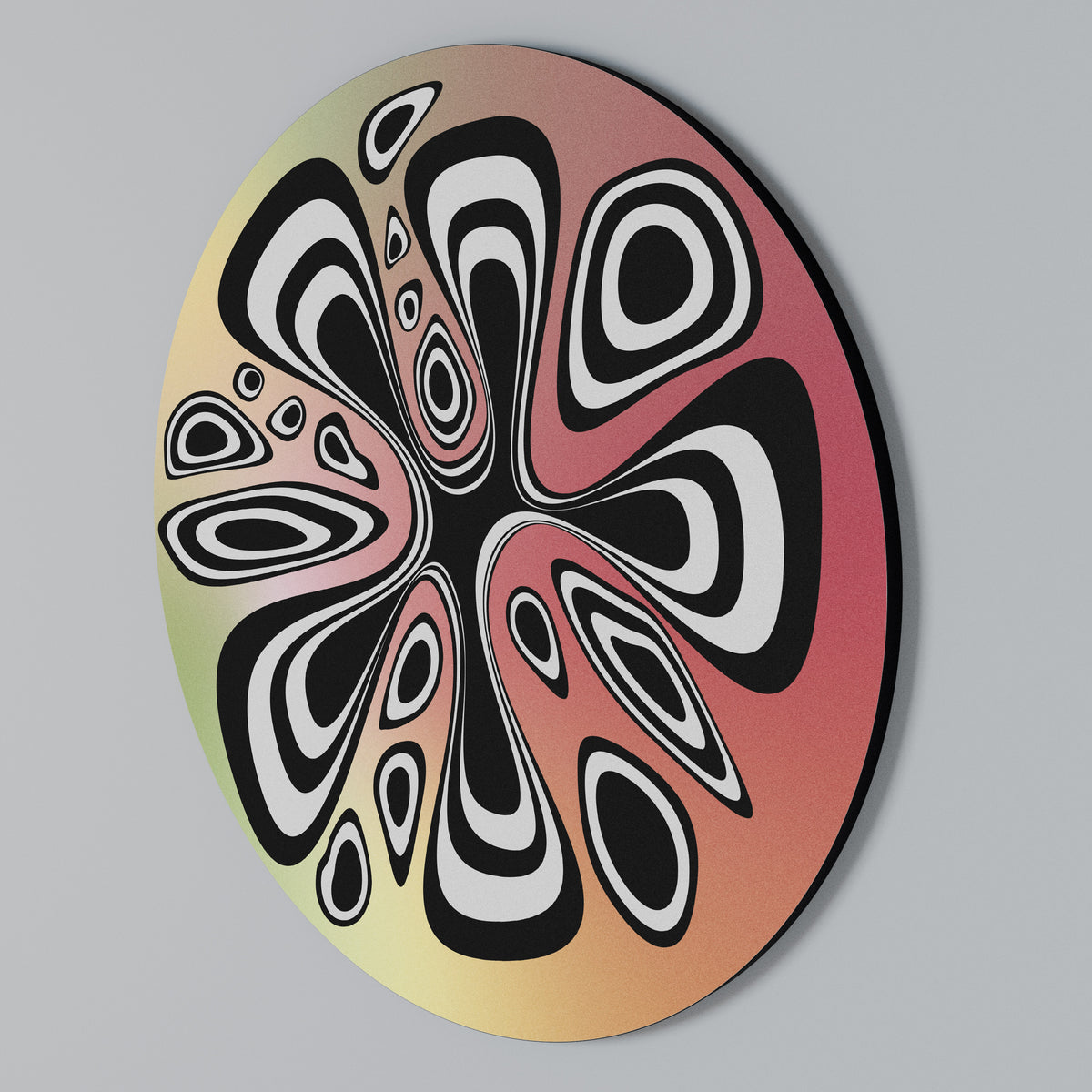 ILLUSIONARY SPLASH Arte de pared redondo