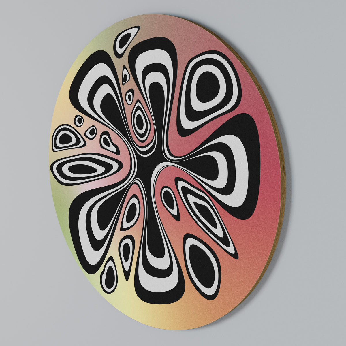 ILLUSIONARY SPLASH Arte de pared redondo