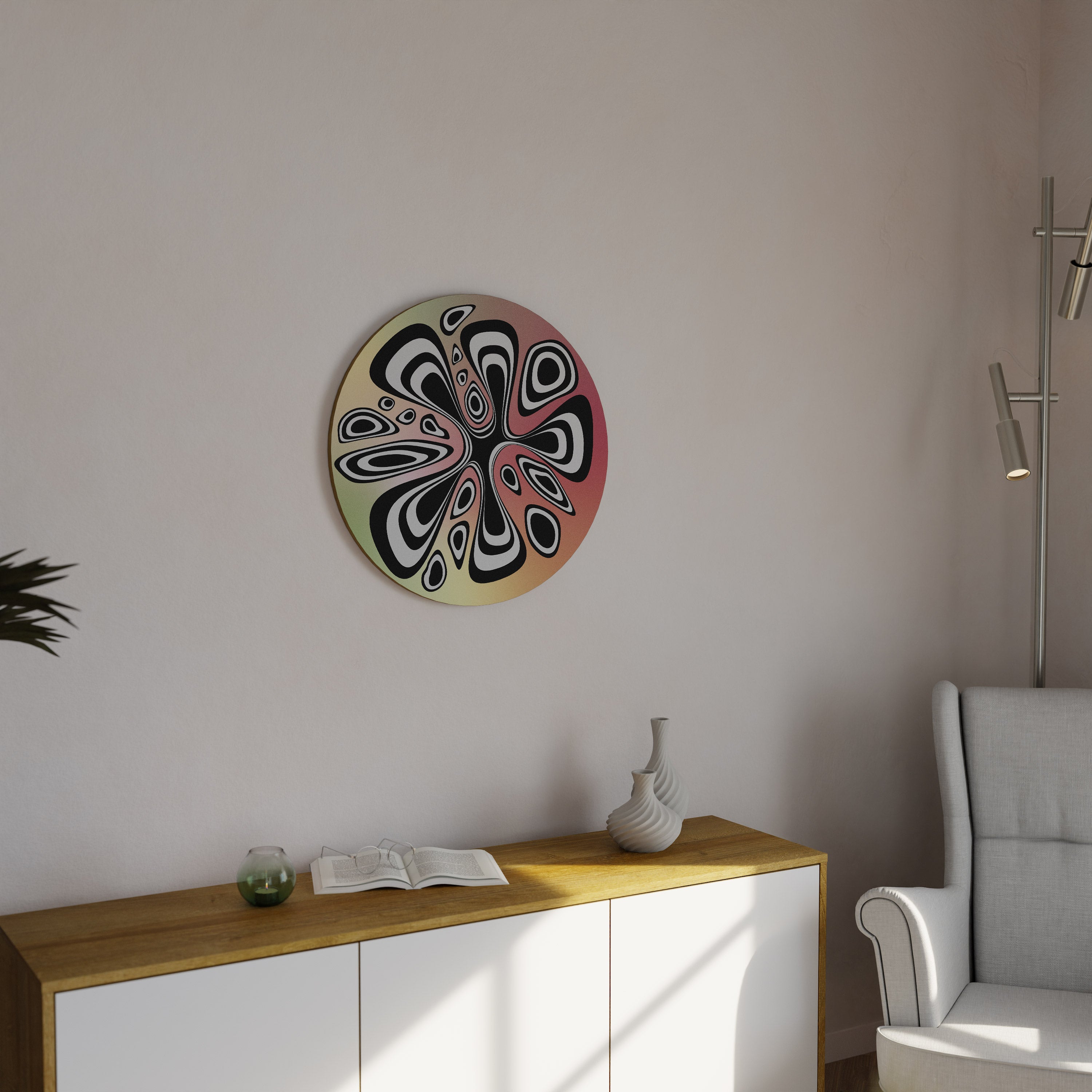 ILLUSIONARY SPLASH Round Wall Art