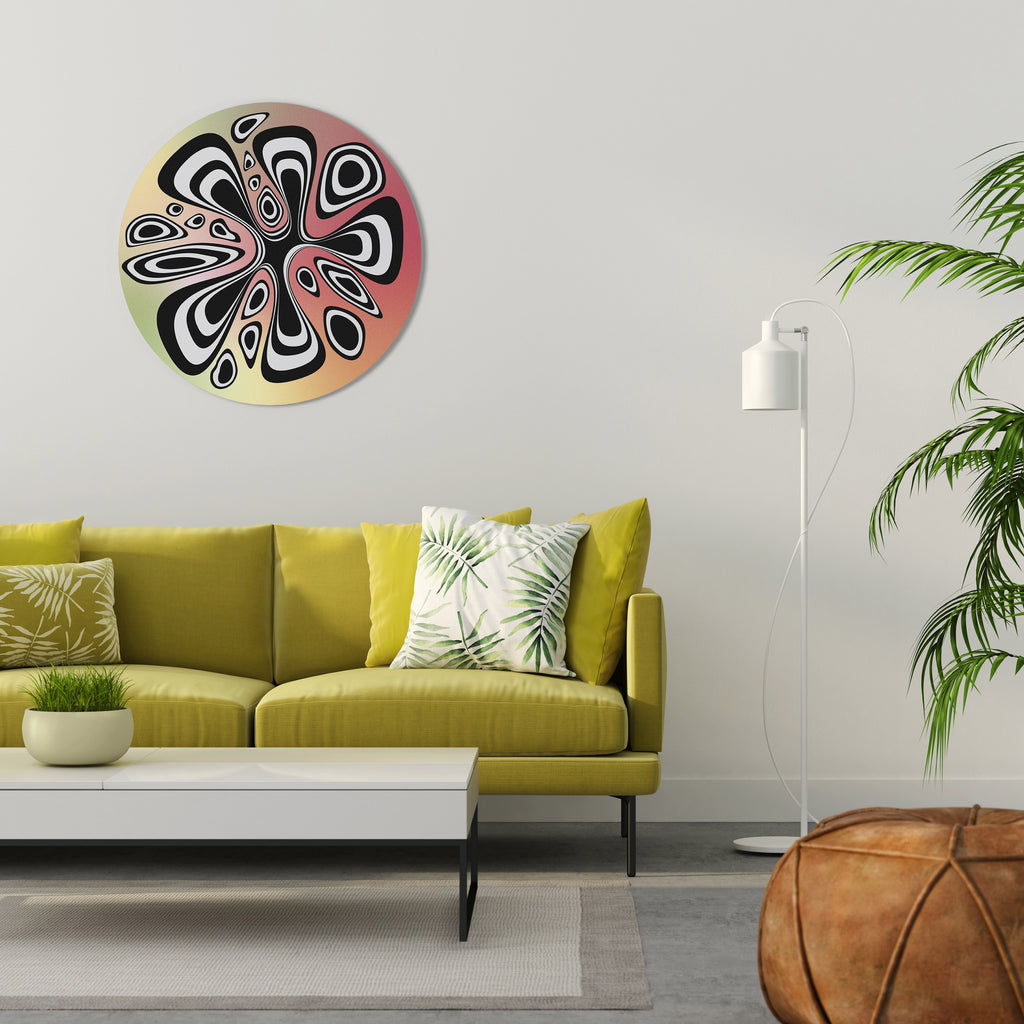 ILLUSIONARY SPLASH Round Wall Art