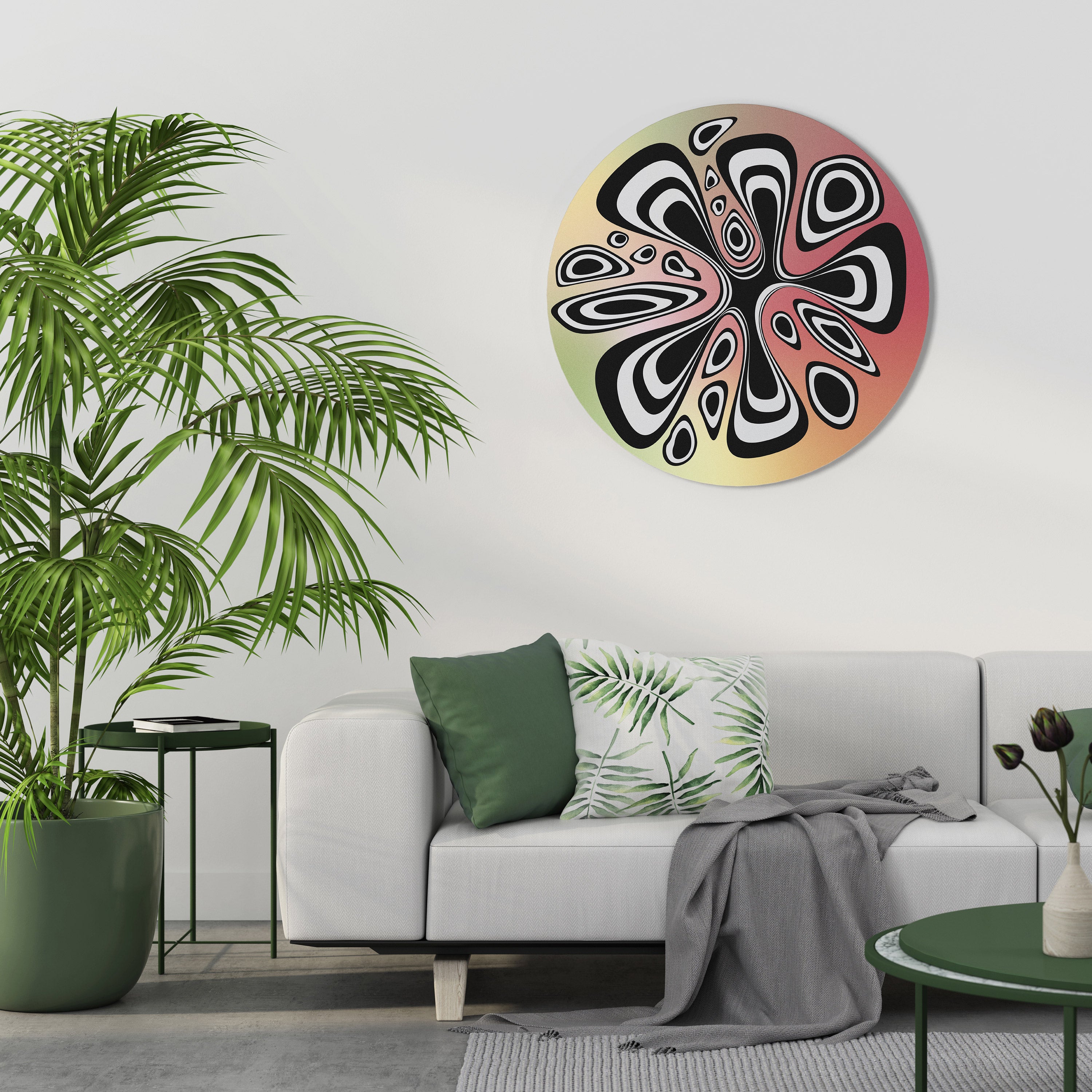 ILLUSIONARY SPLASH Round Wall Art