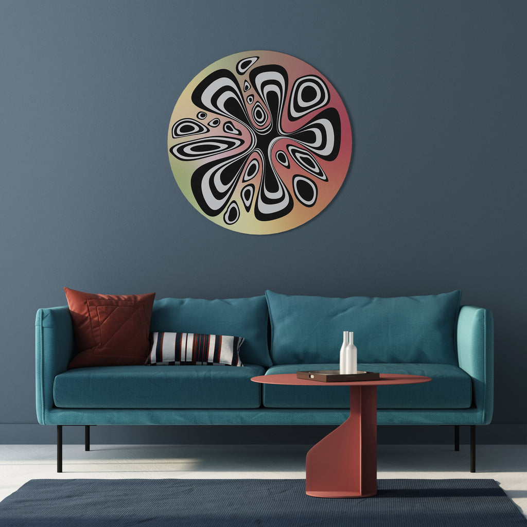 ILLUSIONARY SPLASH Round Wall Art