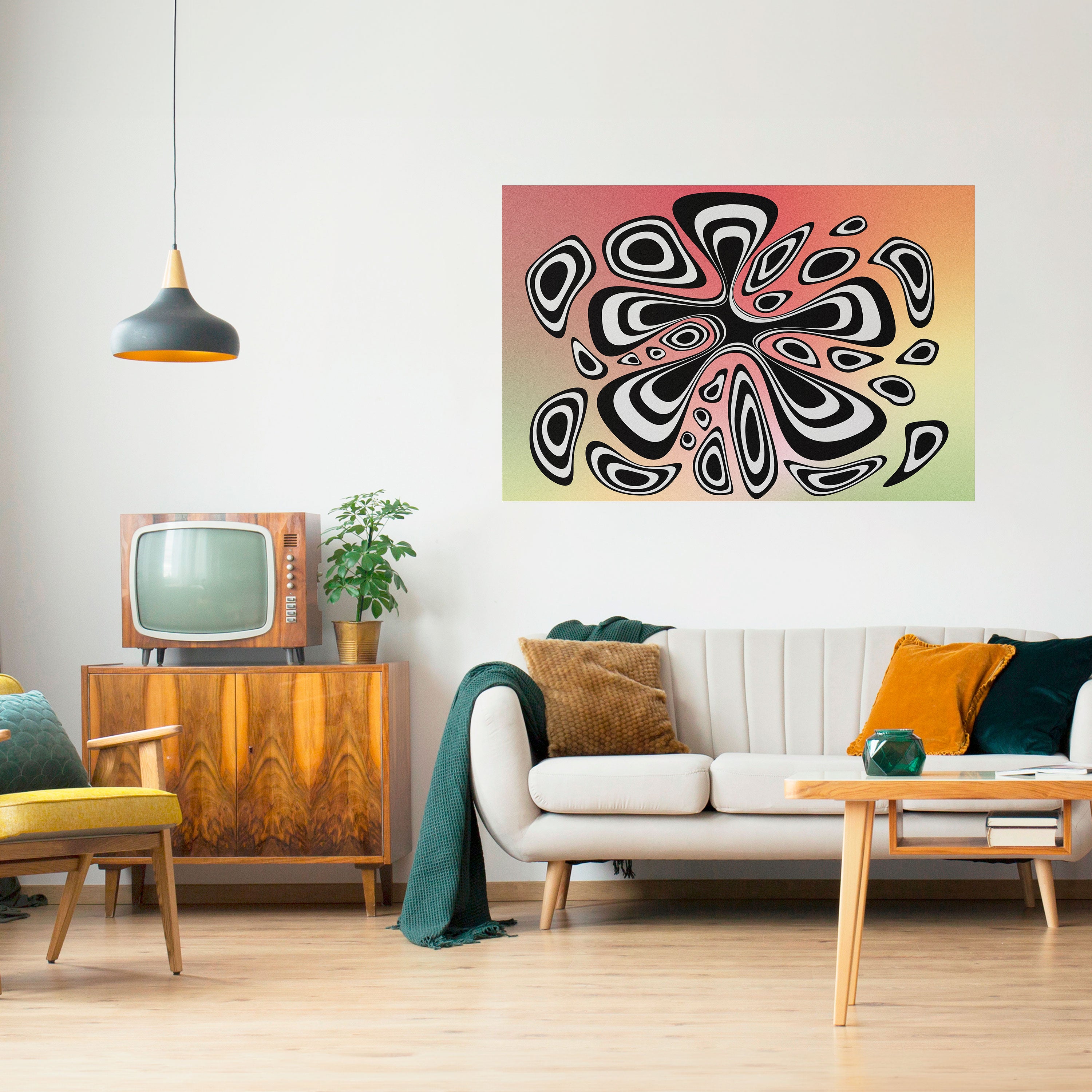 Póster horizontal autoadhesivo ILUSIONARY SPLASH