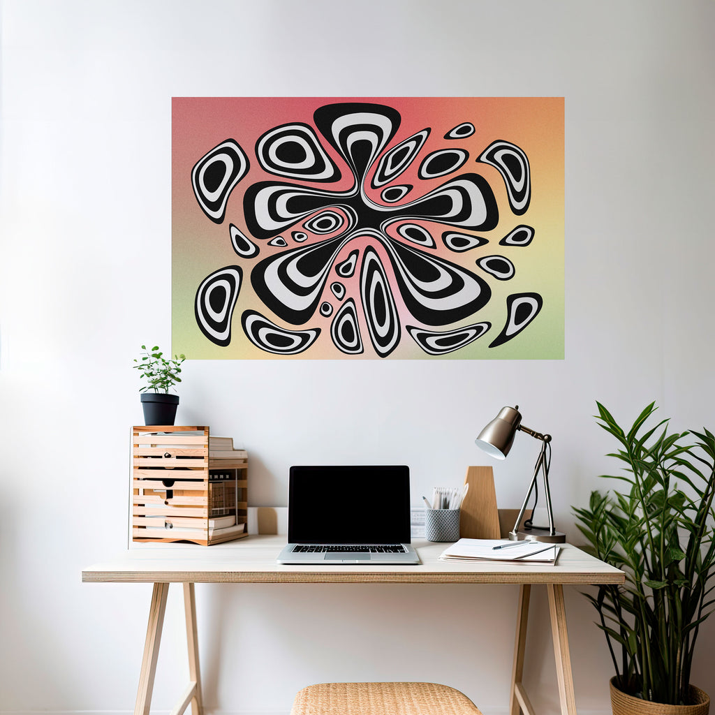 Póster horizontal autoadhesivo ILUSIONARY SPLASH