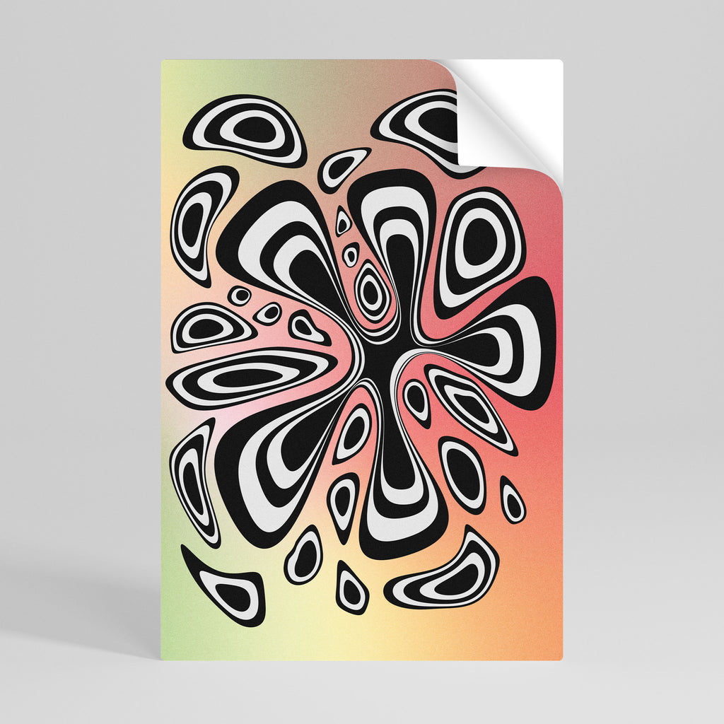 ILLUSIONARY SPLASH Peel and Stick Vertical Poster