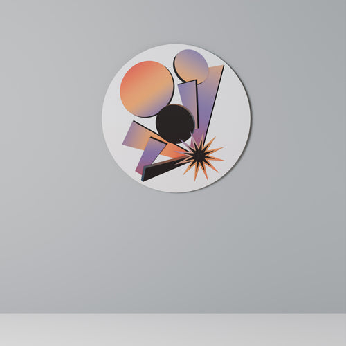 ANGULAR ARTISTRY Arte de pared redondo