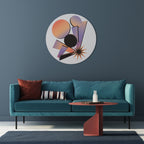 ANGULAR ARTISTRY Round Wall Art