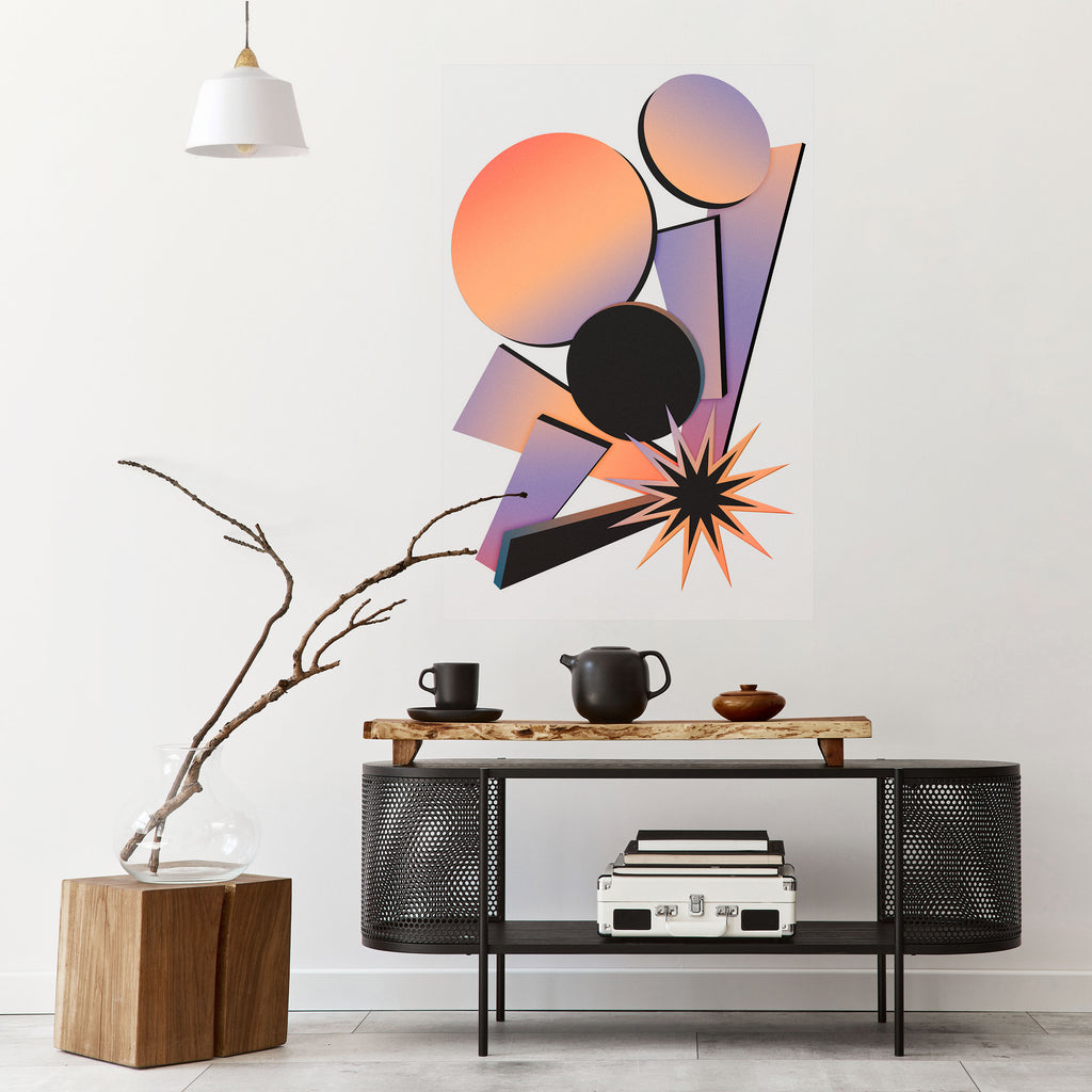 ANGULAR ARTISTRY Peel and Stick Vertical Poster