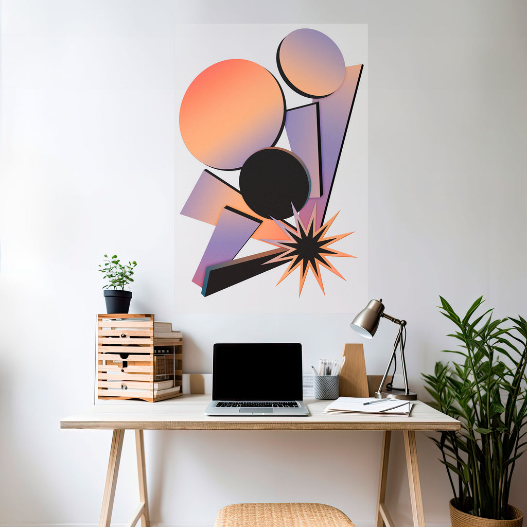 ANGULAR ARTISTRY Peel and Stick Vertical Poster