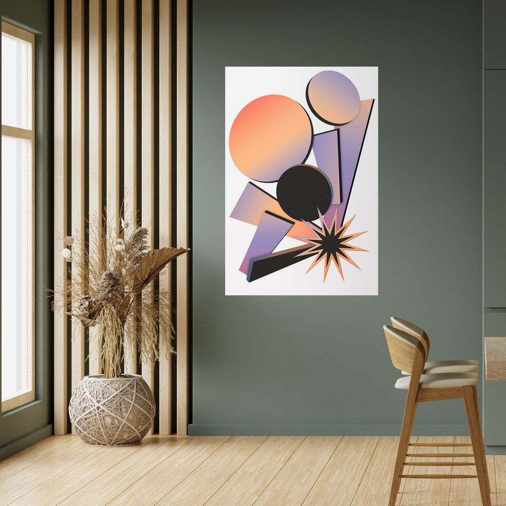 ANGULAR ARTISTRY Peel and Stick Vertical Poster