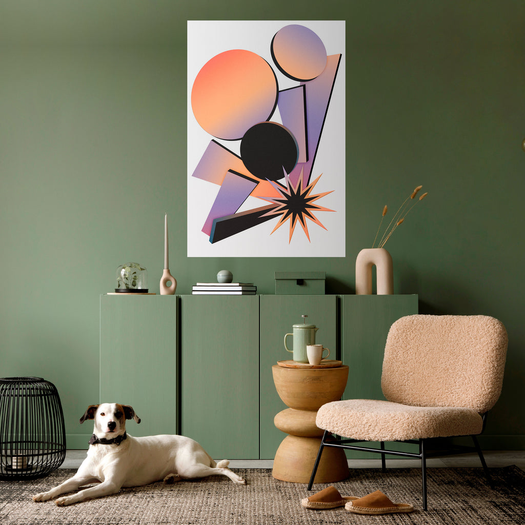 ANGULAR ARTISTRY Peel and Stick Vertical Poster