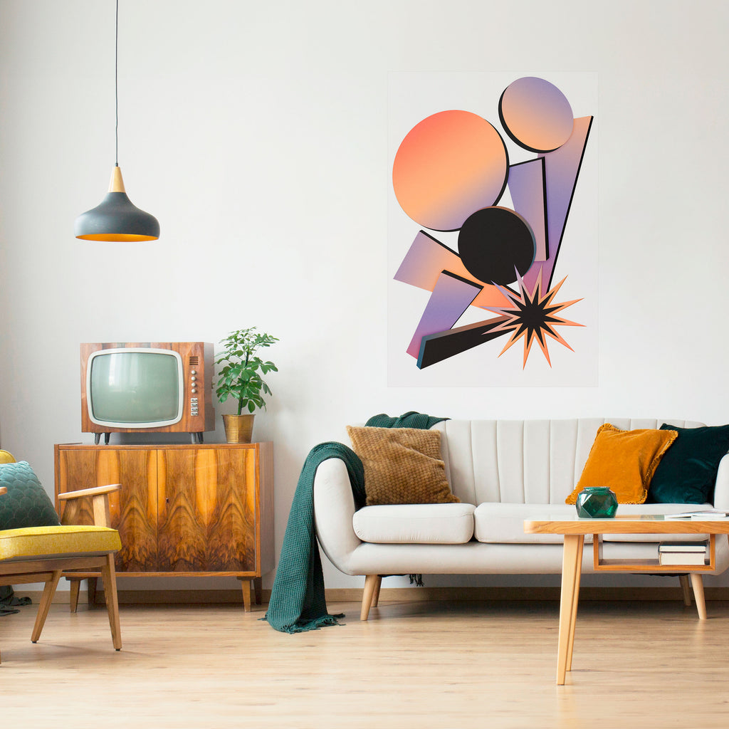 ANGULAR ARTISTRY Peel and Stick Vertical Poster