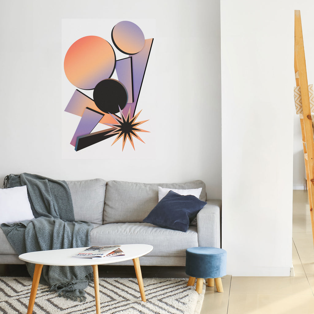 ANGULAR ARTISTRY Peel and Stick Vertical Poster