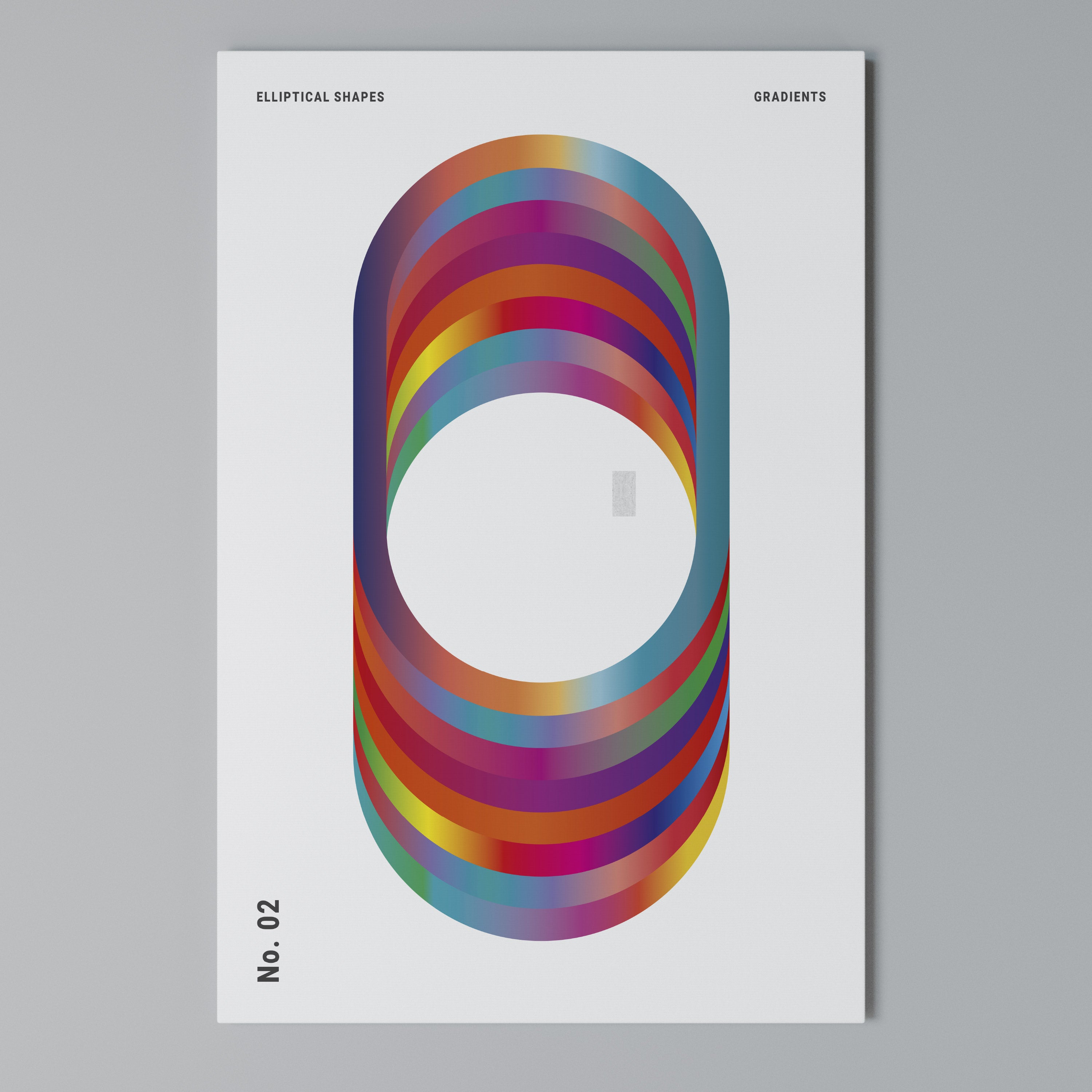 ELIPTICAL GRADIENTS Cuadro en lienzo vertical