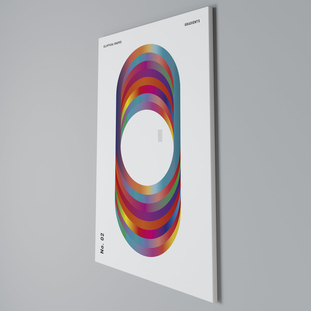 ELIPTICAL GRADIENTS Vertical Canvas Print