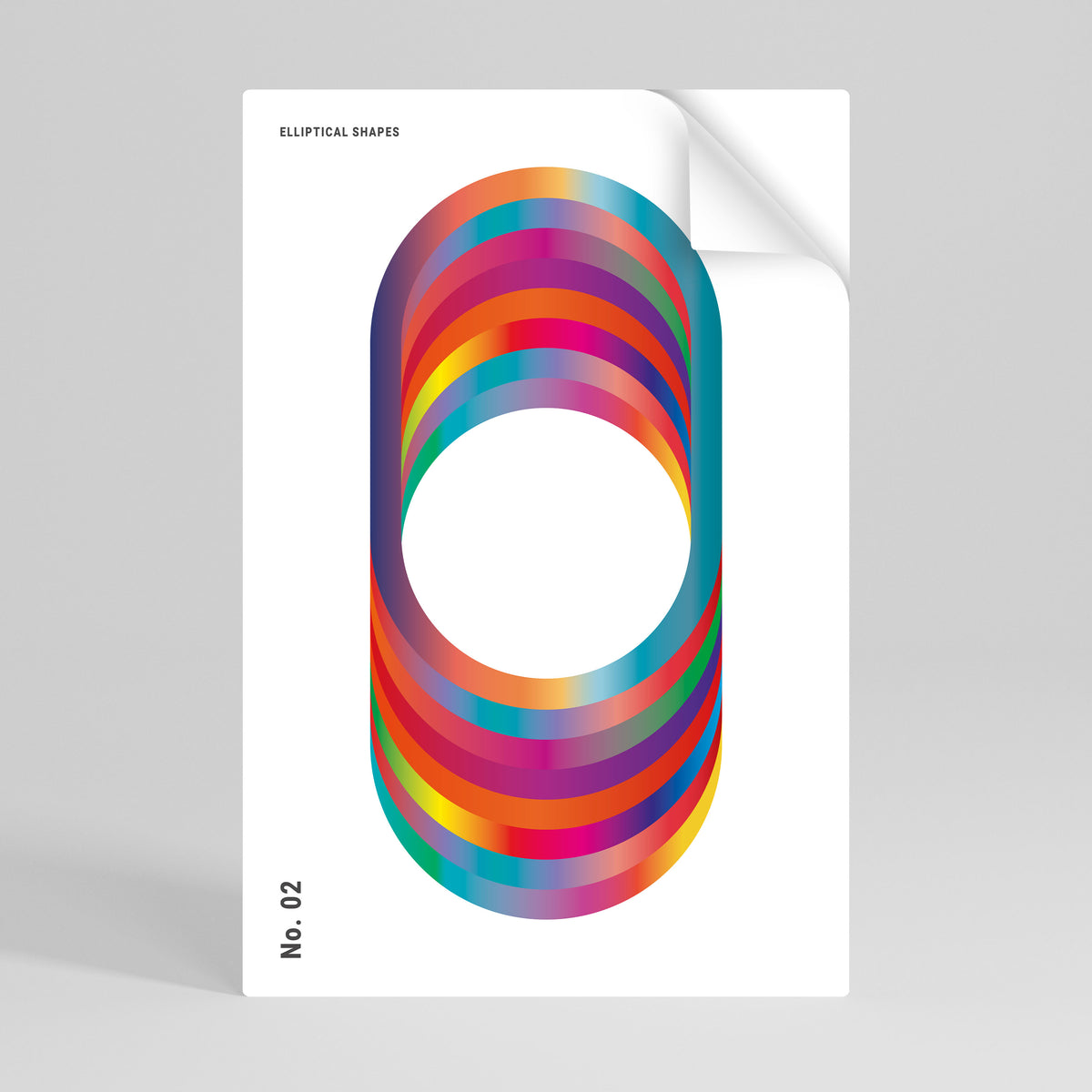 ELIPTICAL GRADIENTS Póster adhesivo vertical