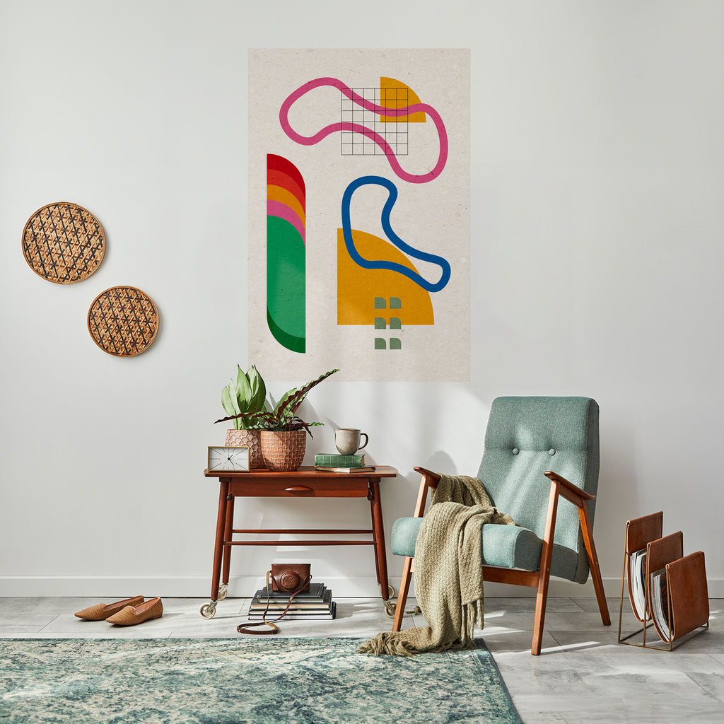 SHAPE SHOCK Peel and Stick Vertical Poster