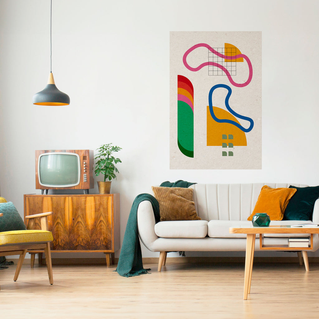 SHAPE SHOCK Peel and Stick Vertical Poster