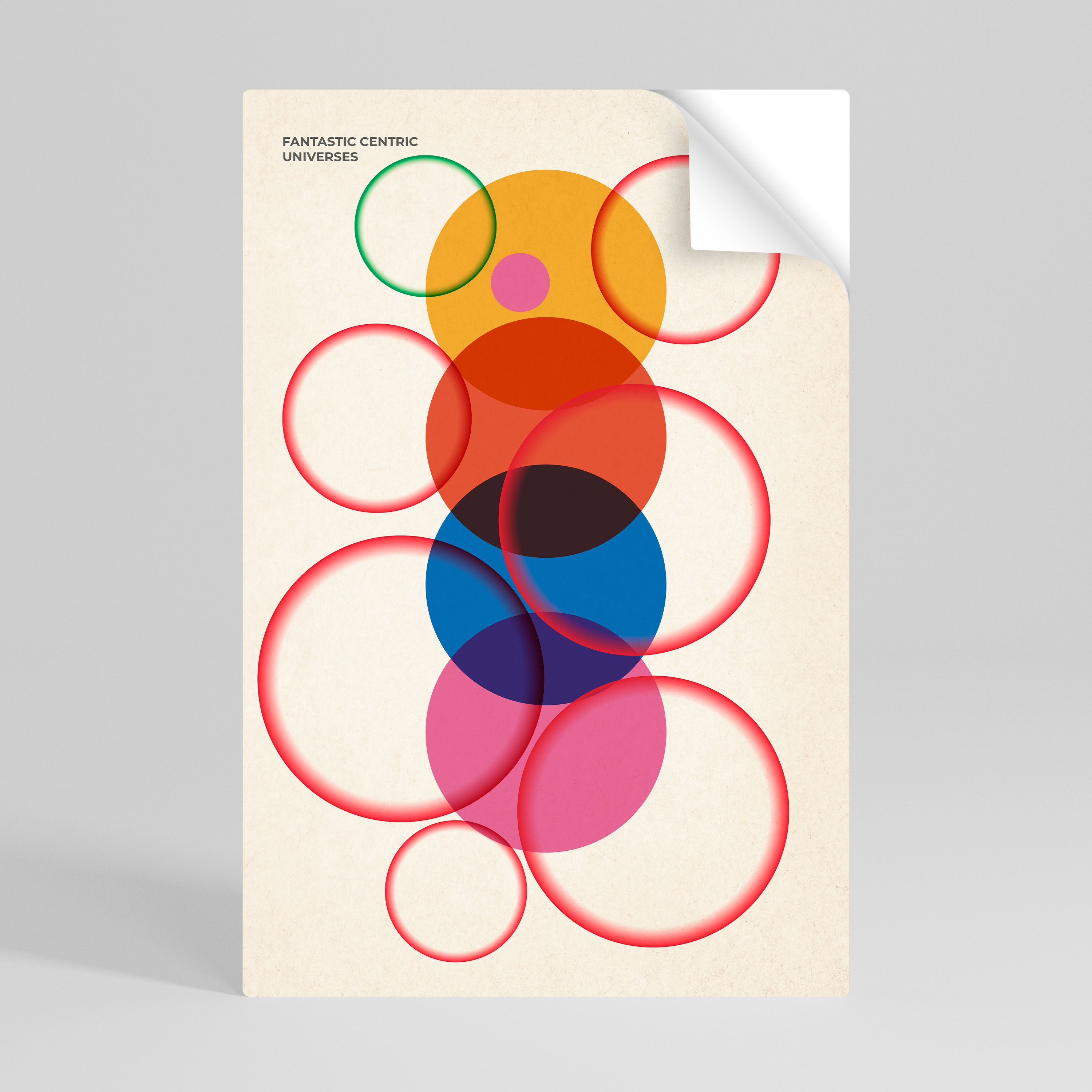 FANTASTIC UNIVERSES Póster adhesivo vertical