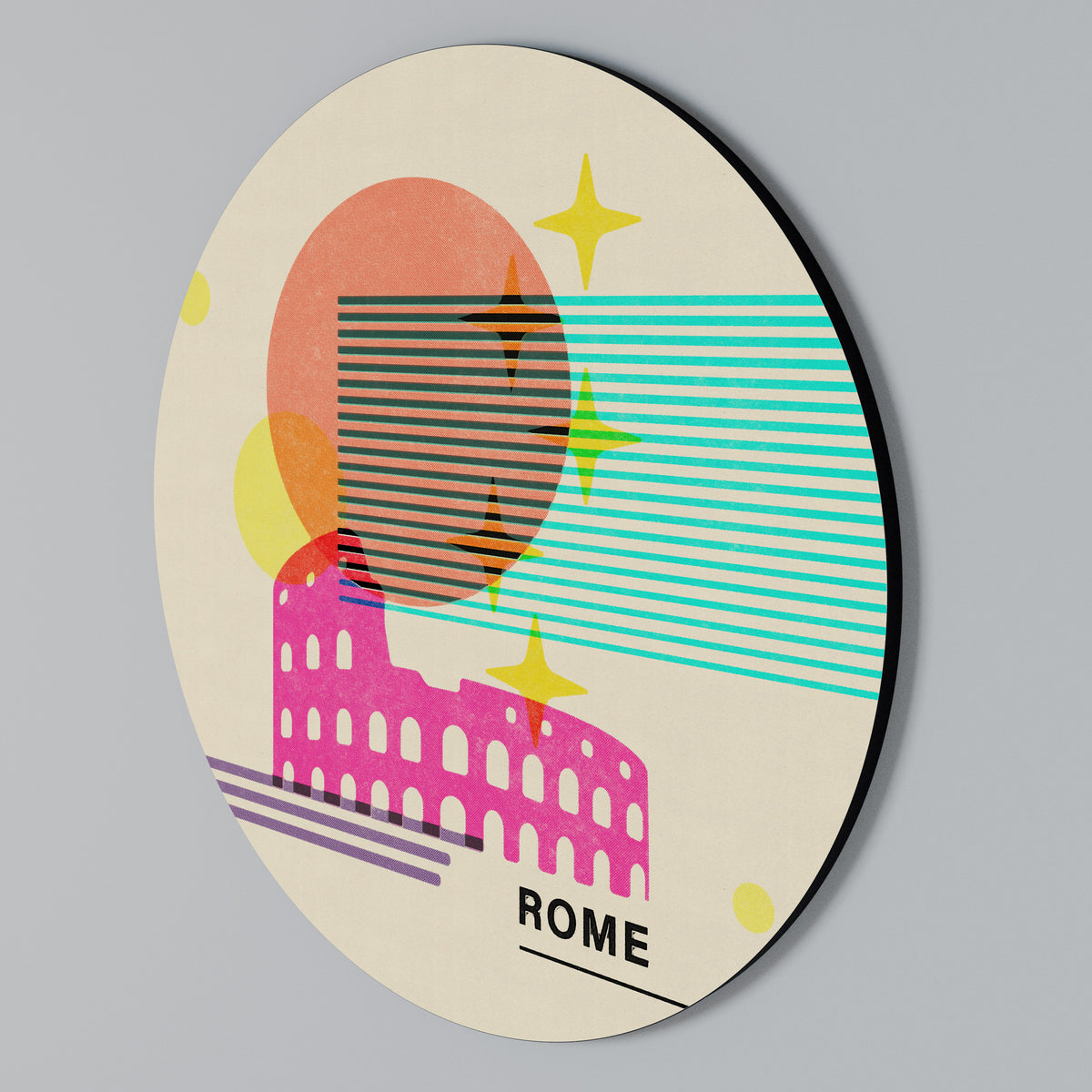 ROMAN SPARKLE Arte de pared redondo