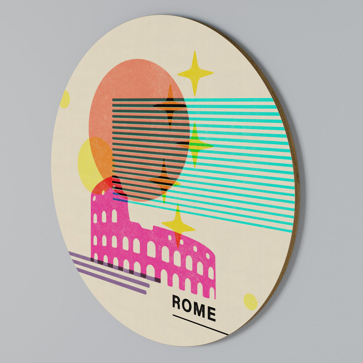 ROMAN SPARKLE Arte de pared redondo
