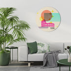 ROMAN SPARKLE Round Wall Art