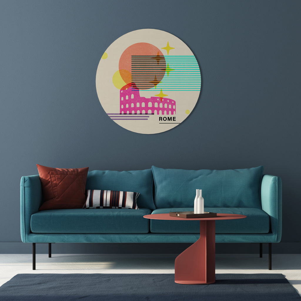 ROMAN SPARKLE Round Wall Art