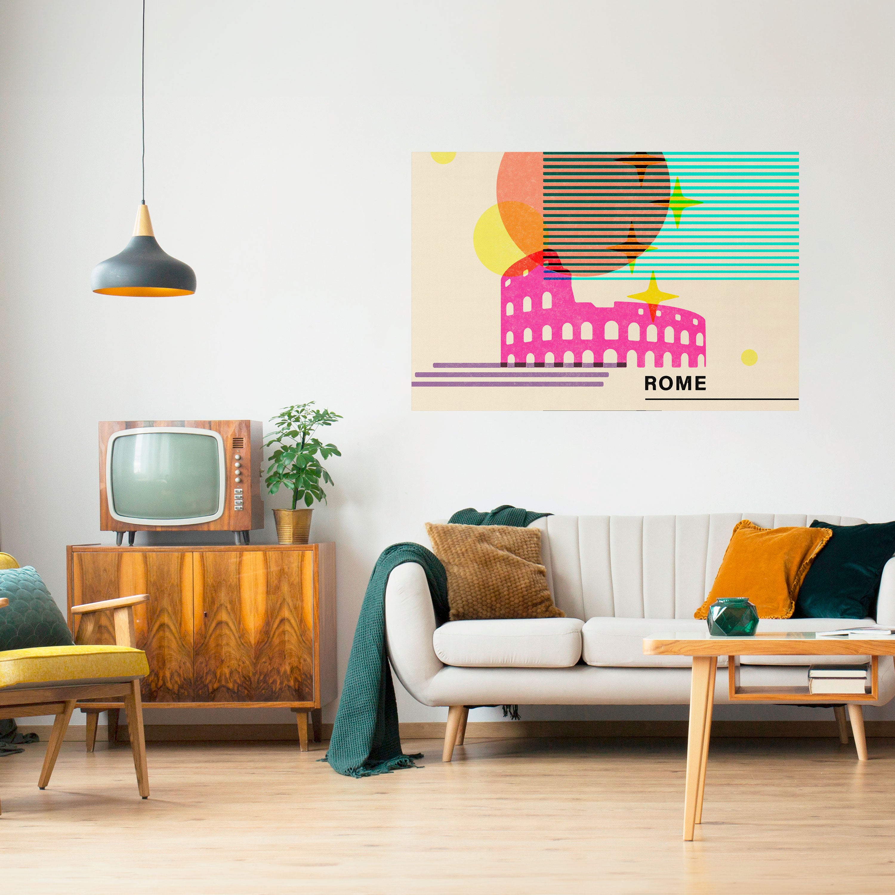 Póster horizontal autoadhesivo ROMANO SPARKLE