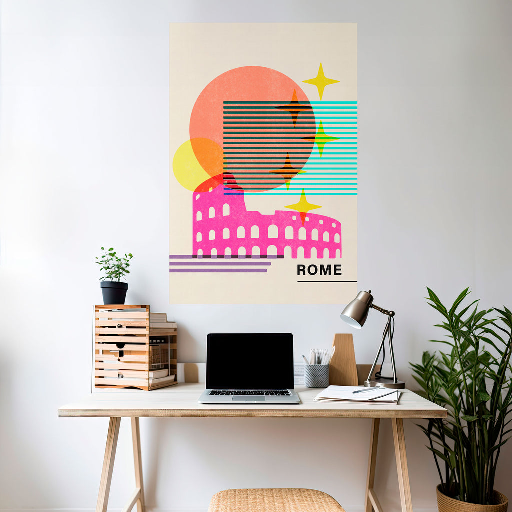 ROMAN SPARKLE Peel and Stick Vertical Poster