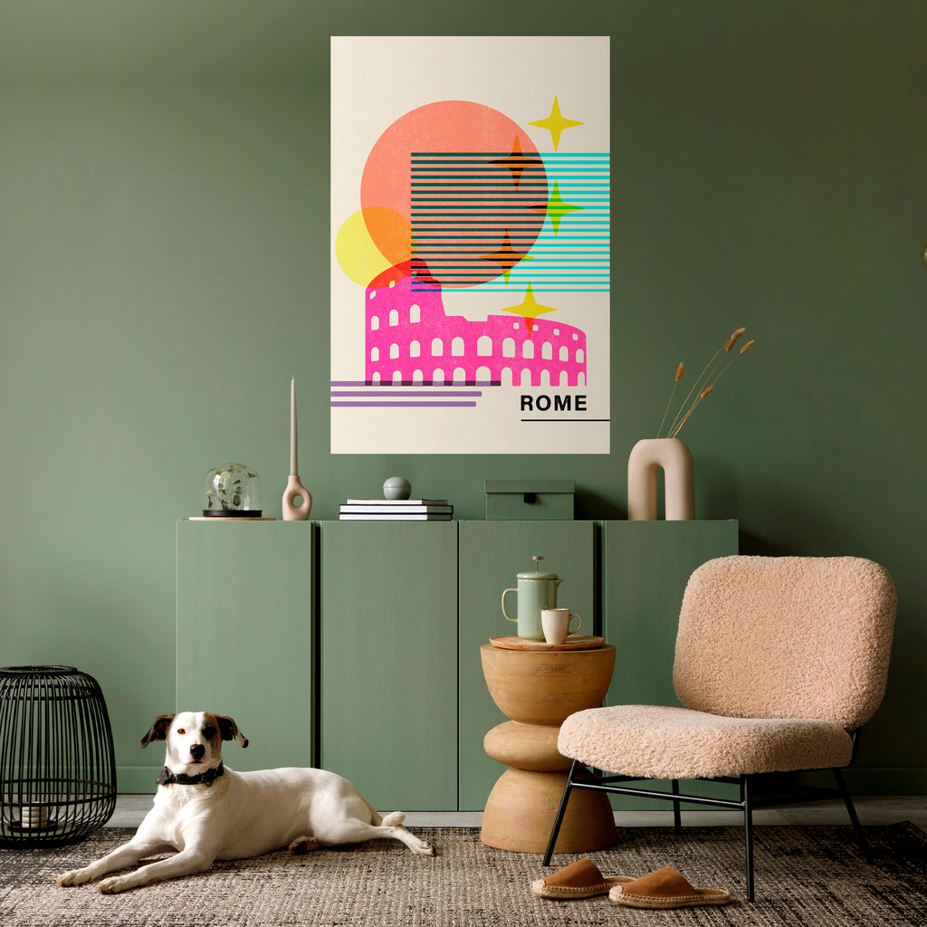 ROMAN SPARKLE Peel and Stick Vertical Poster