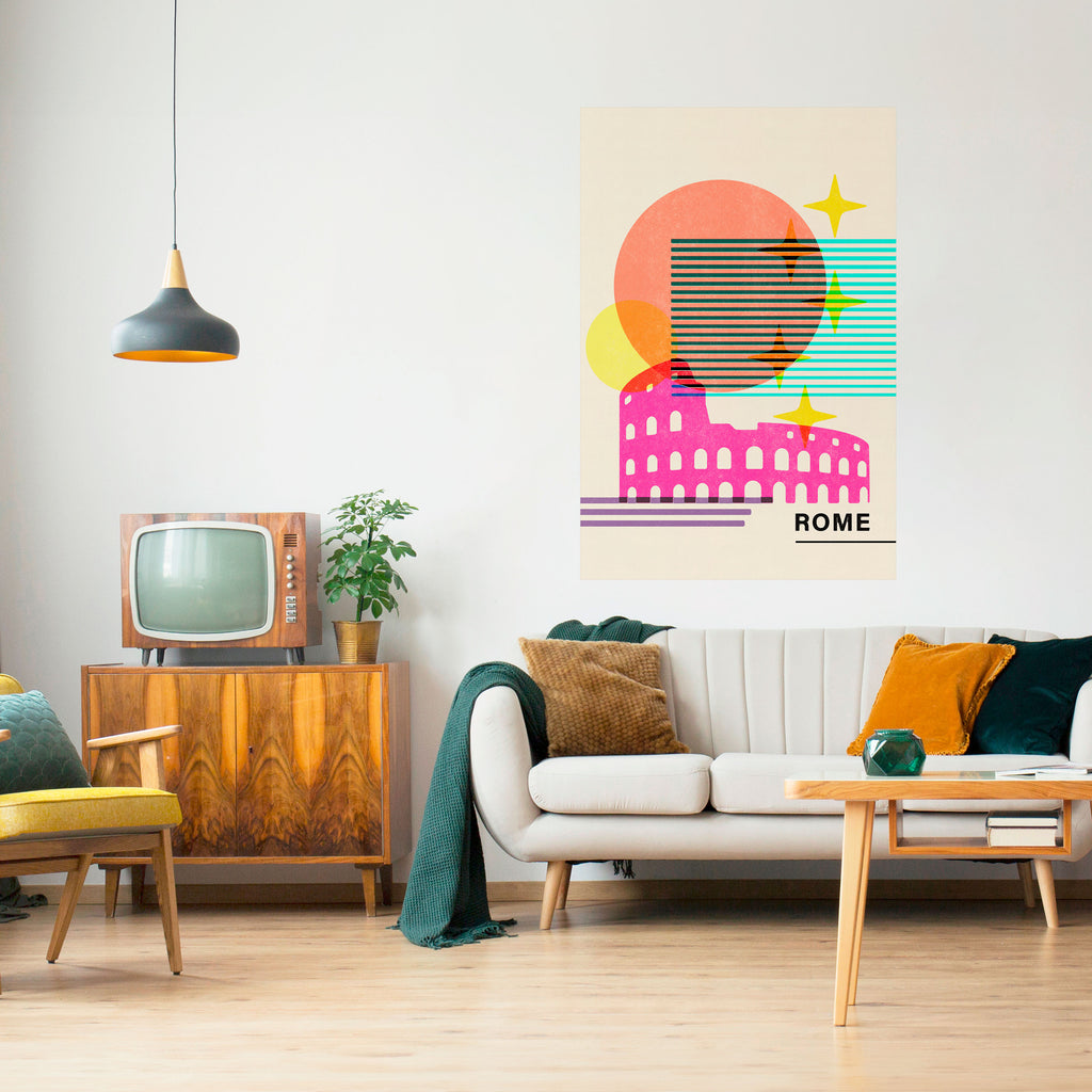 ROMAN SPARKLE Peel and Stick Vertical Poster