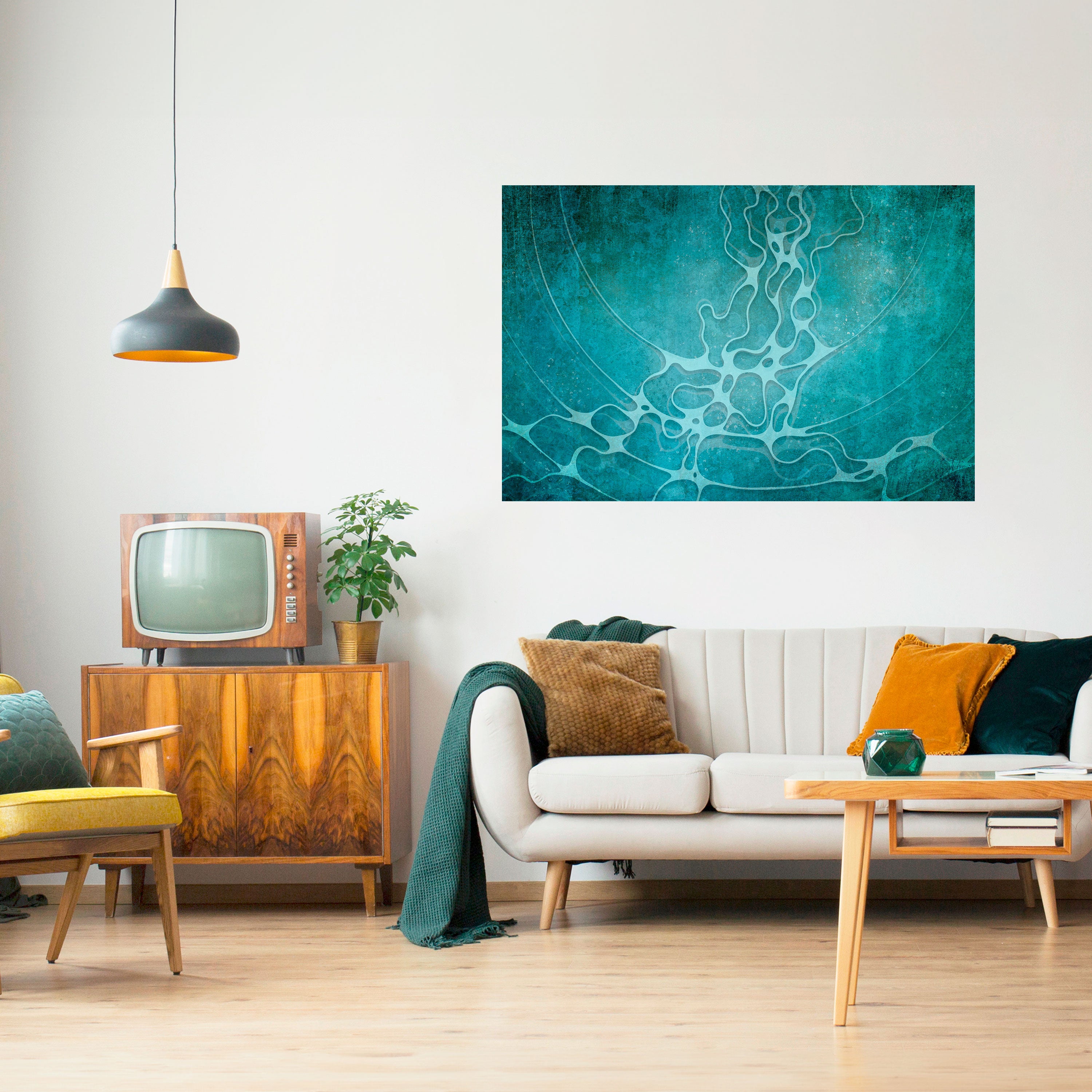 Póster horizontal autoadhesivo de matriz esotérica