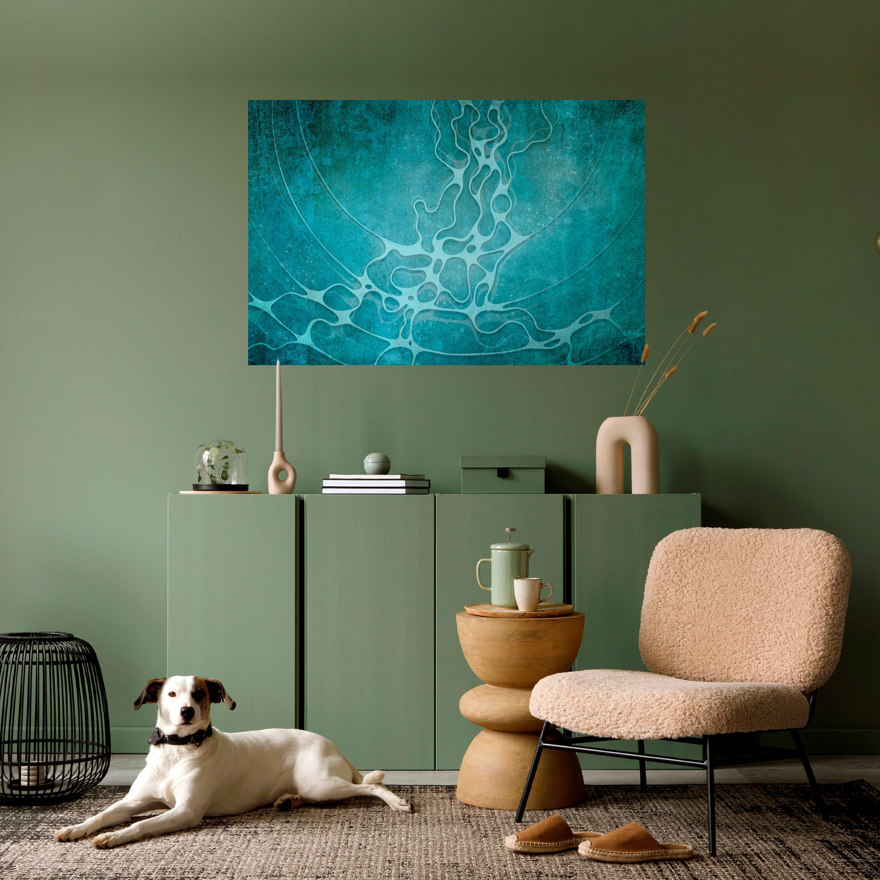 Póster horizontal autoadhesivo de matriz esotérica