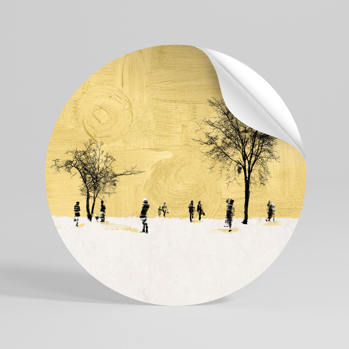 ERASED IN TIME Vinilo adhesivo redondo