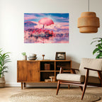 MARS OVER THE BLED LAKE Póster Horizontal Adhesivo