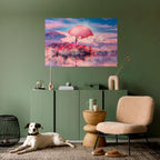 MARS OVER THE BLED LAKE Póster Horizontal Adhesivo