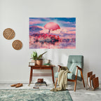 MARS OVER THE BLED LAKE Póster Horizontal Adhesivo