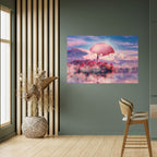 MARS OVER THE BLED LAKE Póster Horizontal Adhesivo