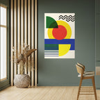 SUNSET FORMATION Póster Vertical Adhesivo