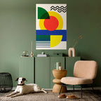 SUNSET FORMATION Póster Vertical Adhesivo