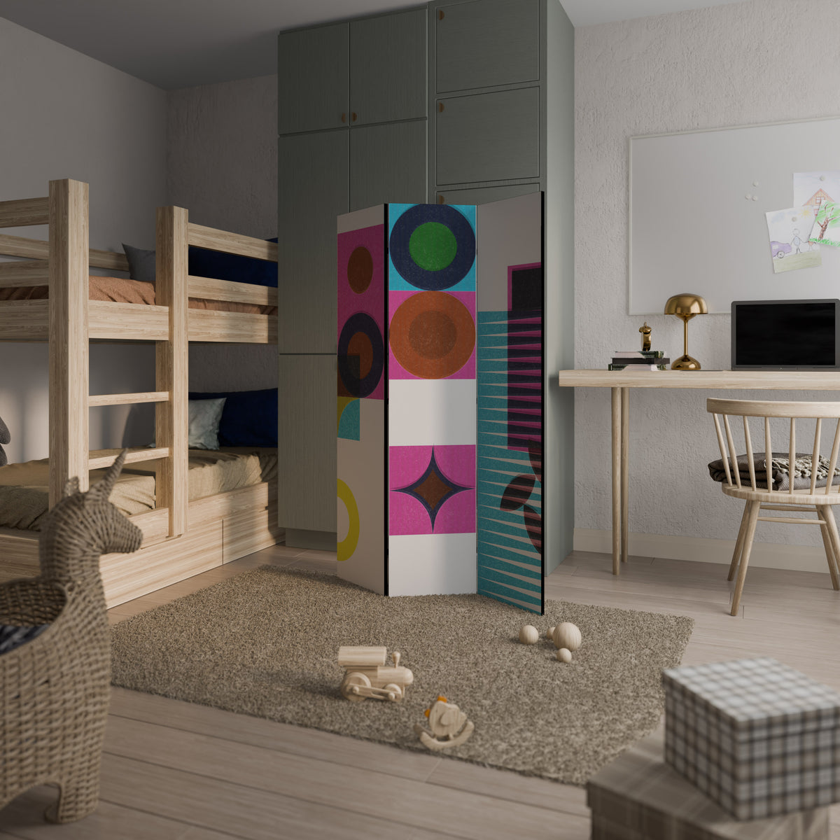 FORM VARIETY Biombo de 3 paneles