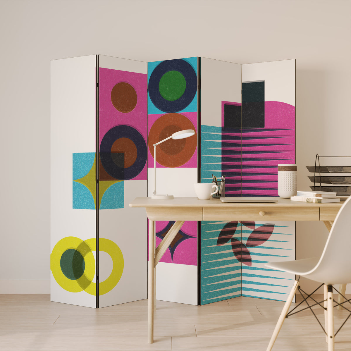 FORM VARIETY Biombo de 5 paneles