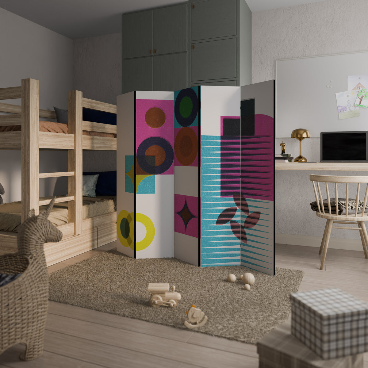 FORM VARIETY Biombo de 5 paneles