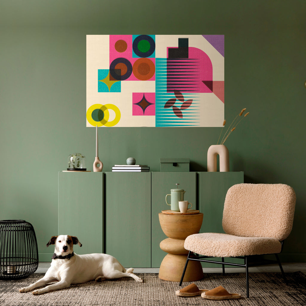 VARIEDAD DE FORMAS Póster horizontal autoadhesivo