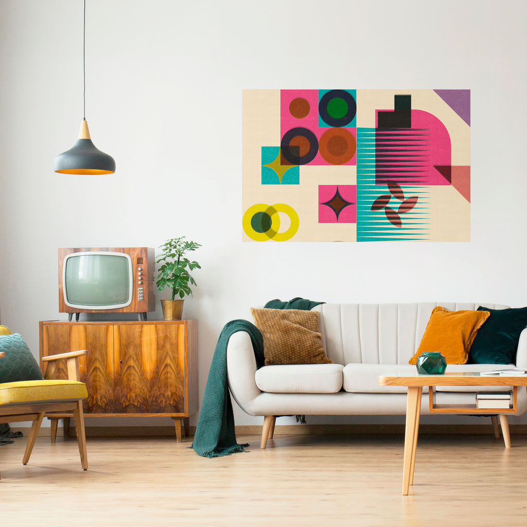 VARIEDAD DE FORMAS Póster horizontal autoadhesivo