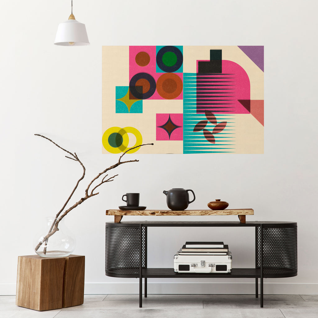 VARIEDAD DE FORMAS Póster horizontal autoadhesivo