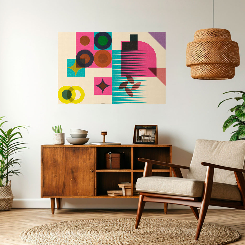 VARIEDAD DE FORMAS Póster horizontal autoadhesivo