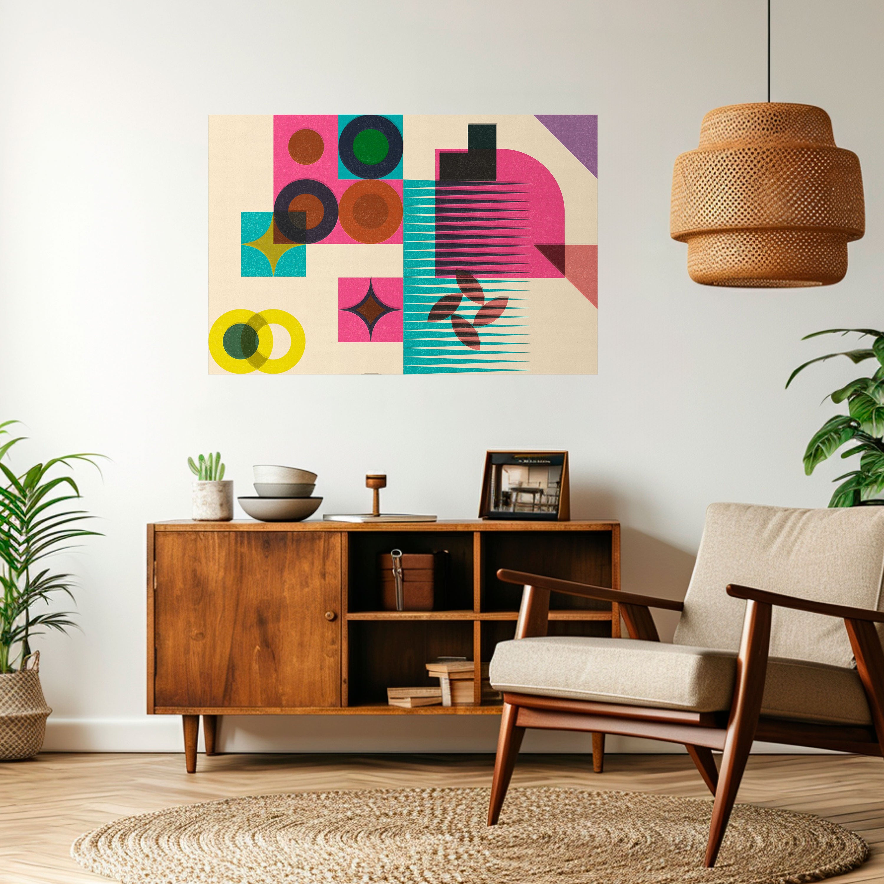 VARIEDAD DE FORMAS Póster horizontal autoadhesivo