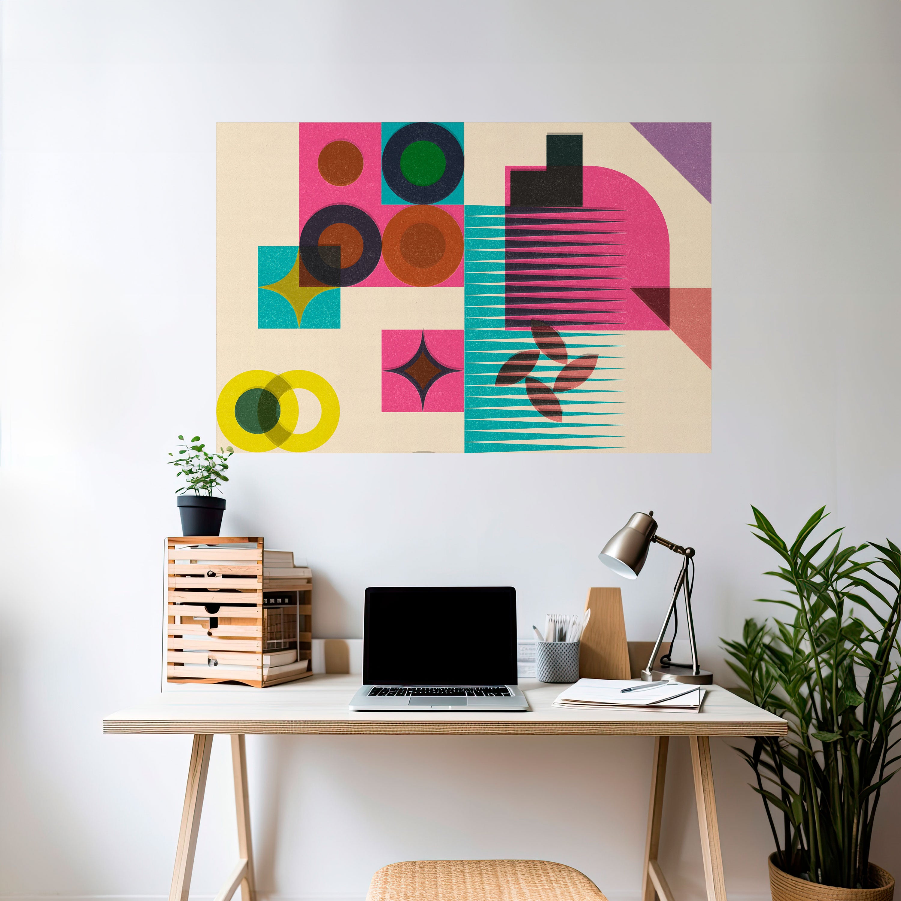 VARIEDAD DE FORMAS Póster horizontal autoadhesivo